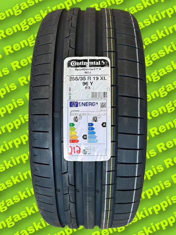 255/35R19 Continental SportContact6 96Y XL E,A 73dB / kesä