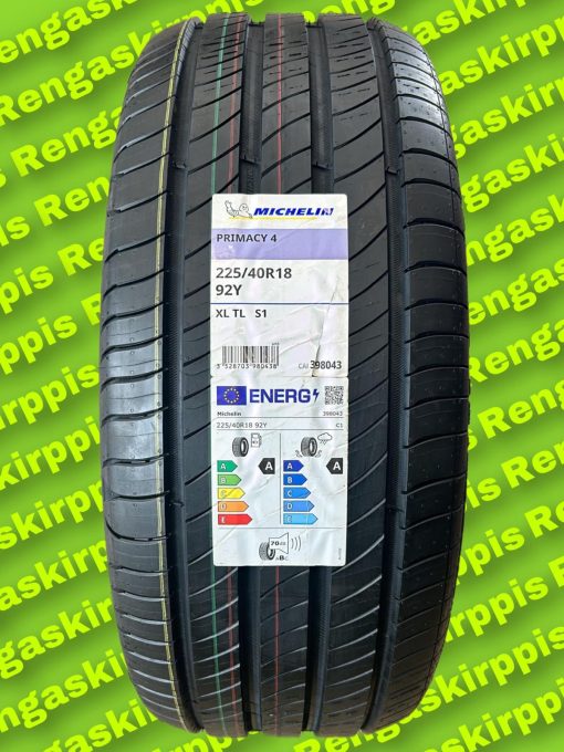 225/40R18 Michelin Primacy 4 92Y XL A,A 70dB/kesä