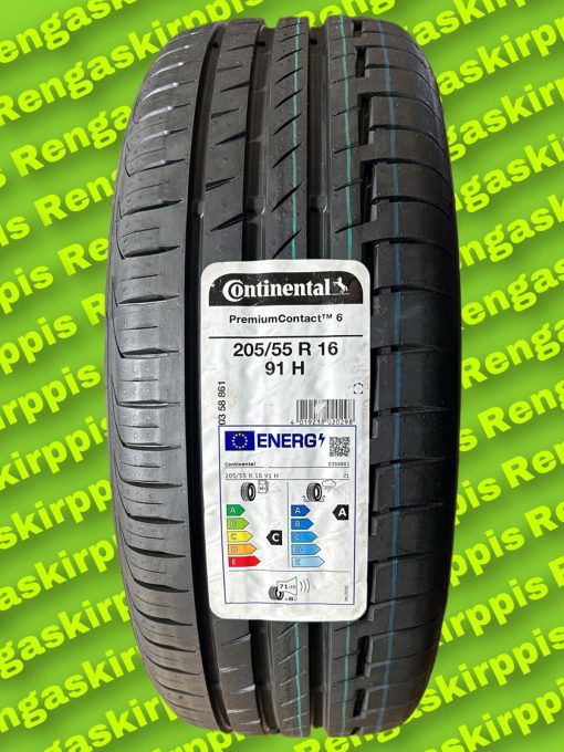 205/55R16 Continental PremiumContact 6 91H  C,A 71dB/ kesä