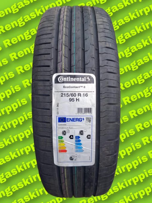 215/60R16 Continental EcoContact 6 95H  A,A 71dB/kesä