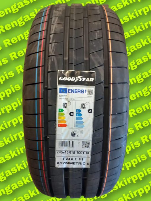 245/45R18 Goodyear Eagle F1 Asymmetric 6 100Y XL  B,A 70dB/kesä