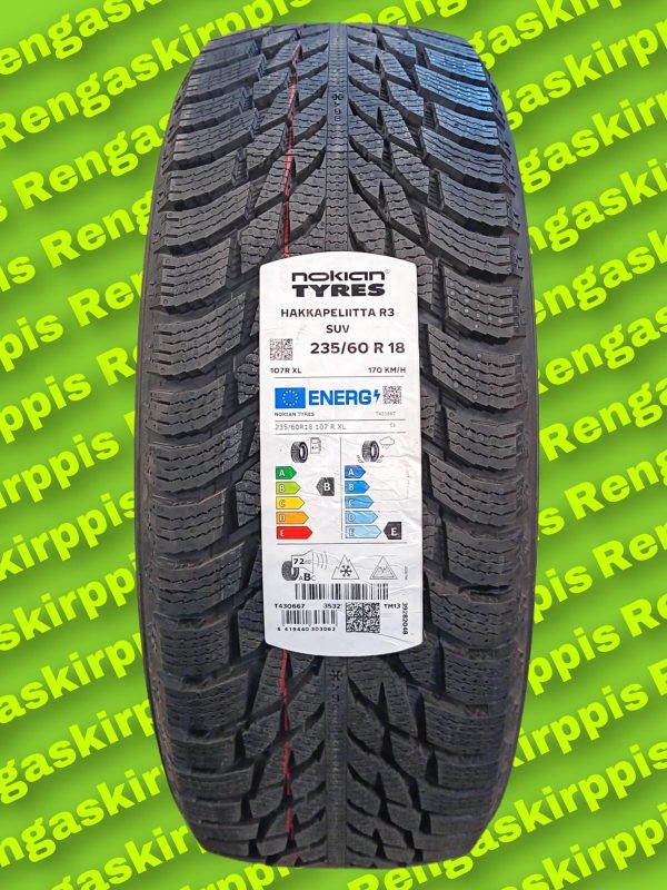 235/60R18 Nokian Hakkapeliitta R3 107R XL SUV/kitka