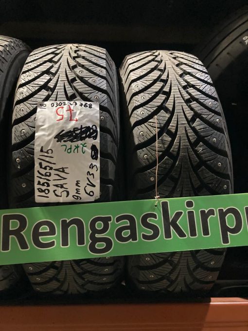 K 185/65R15 Sava nasta 9mm DOT18 6V33 Ajamattomat
