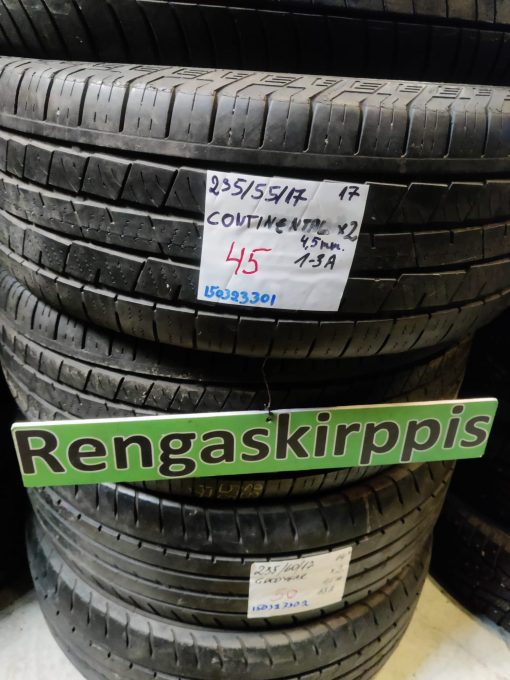 K 235/55R17 Continental kesä 4,5mm DOT17 1-3A