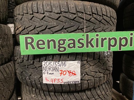K 205/55R16 Nokian nasta 6-7mm DOT15 4P55