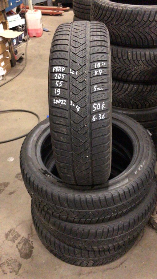 205/55R19 Pirelli Keski-Euroopan kitka kesäkäyttöön 5mm / 6-36