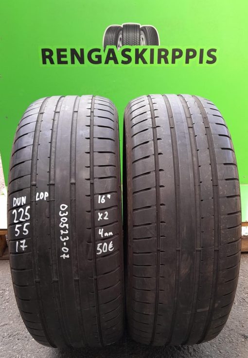 K 225/55R17 Dunlop kesä 4mm 4P27