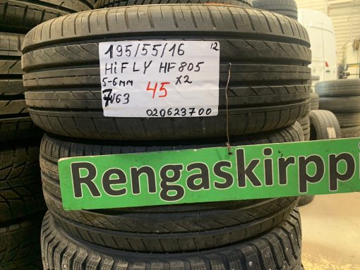 195/55R16 Hifly HF805 kesä 5-6mm