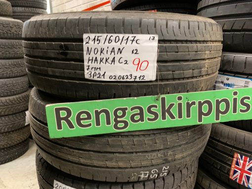 215/60R17c Nokian Hakka C2 kesä 7mm