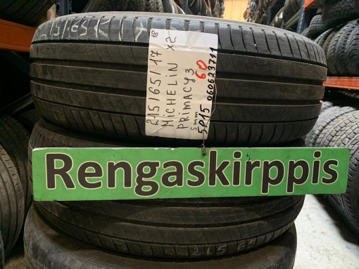 215/65R17 Michelin Primacy 3 kesä 5mm