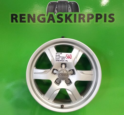 17" 5x112 ET28 K66,6 17"x7,5 Audi Oem