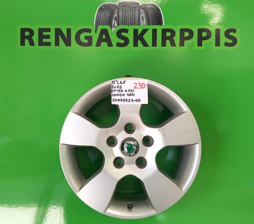 15" 5x112 ET50 K57,1 15"x6,5 Skoda Oem