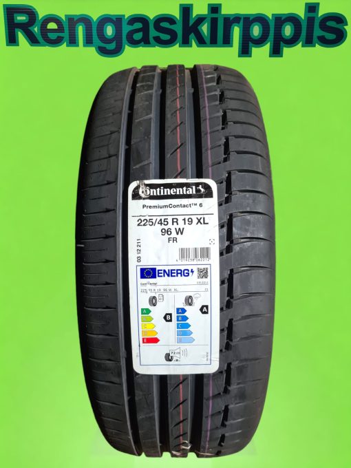 225/45R19 Continental PremiumContact 6  96W XL  B,A 72dB/kesä
