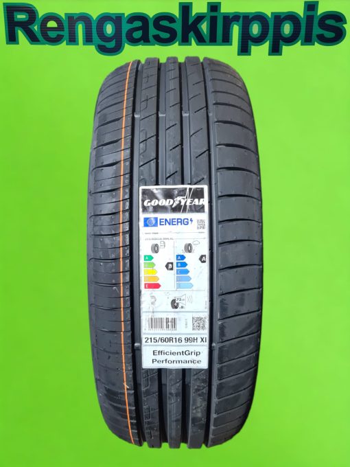 215/60R16 Goodyear EfficientGrip 99H XL B,A 68dB/kesä