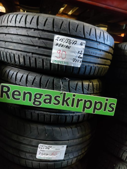 215/55R17 Nokian kesä 6mm / 7V2A