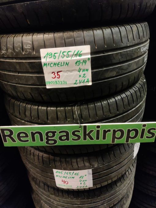 195/55R16 Michelin kesä 4mm