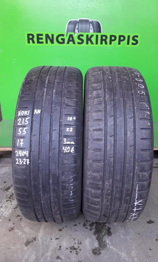 215/55R17 Nokian kesä 3mm / 5V54