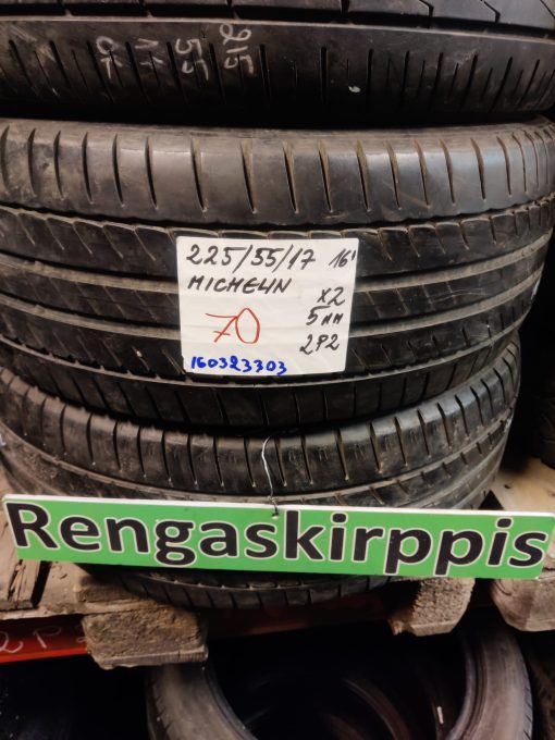 225/55R17 Michelin kesä 5mm / 2P2