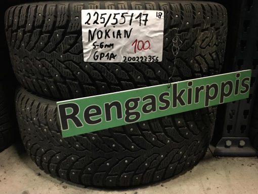 225/55R17 Nokian nasta 5-6mm / 6P1A