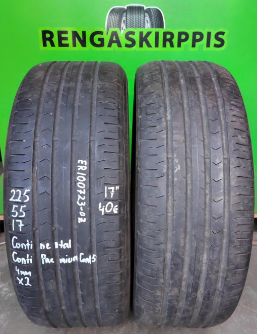 225/55R17 Continental ContiPremiumContact 5 kesä 4mm / 4P23