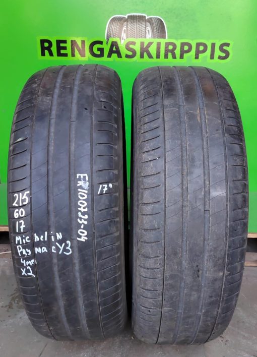 215/60R17 Michelin Primacy 3 kesä 4mm / 4P31