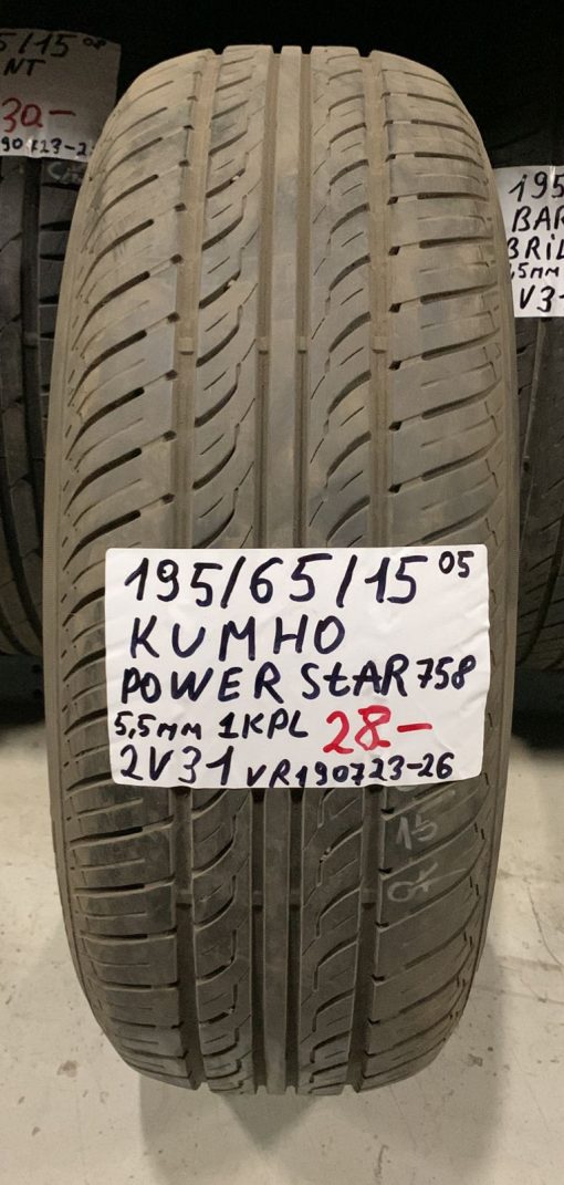 195/65R15 Kumho Power Star 758 kesä 5,5mm