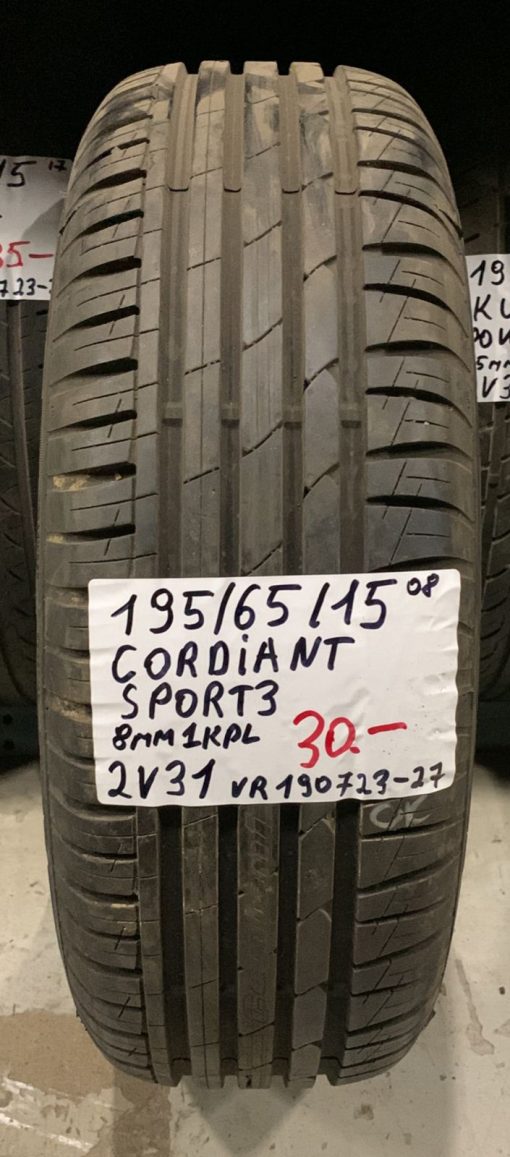 195/65R15 Cordiant Sport 3 kesä 8mm