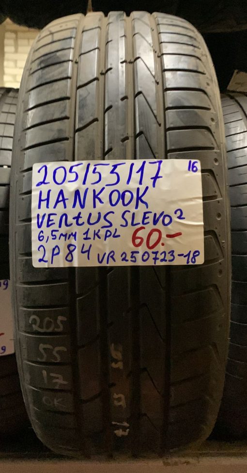 205/55R17 Hankook Ventus Slevo 2 kesä 6,5mm / 6V72