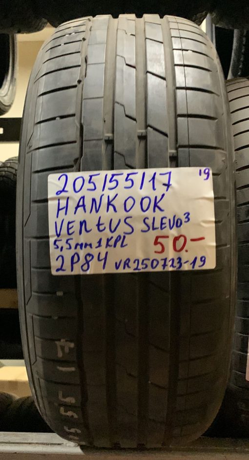 205/55R17 Hankook Ventus Slevo 3 kesä 5,5mm / 3P14