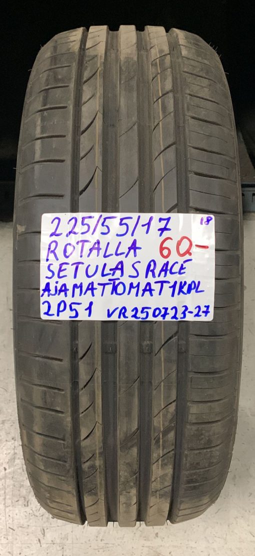 225/55R17 Rotalla Setula ERace kesä ajamattomat / 2P51