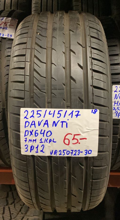 225/45R17 Davanti DX640 kesä 7mm / 3P12