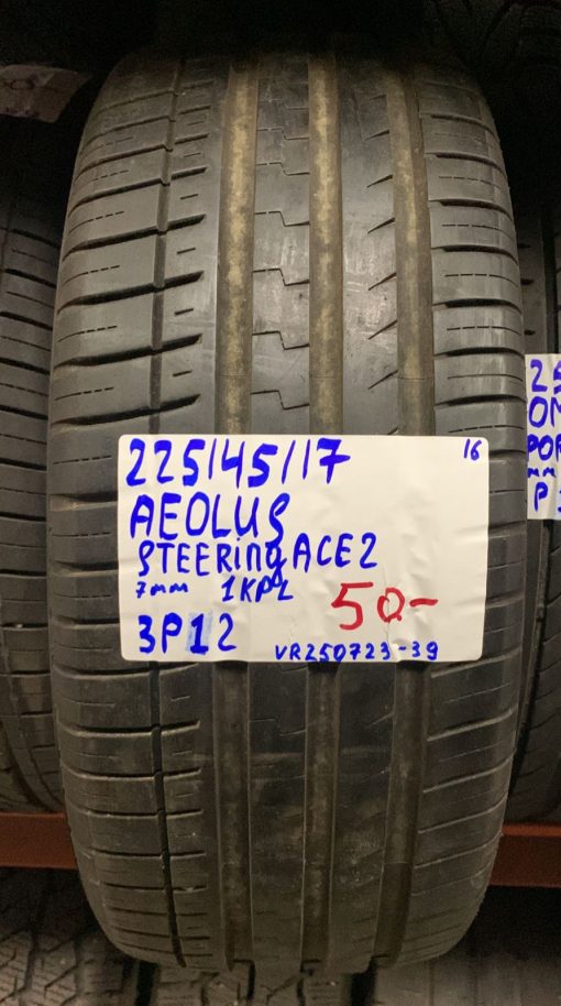 225/45R17 Aeolus Steering Ace2 kesä 7mm / 7V