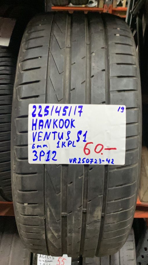 225/45R17 Hankook Ventus S1 kesä 6mm / 3P12