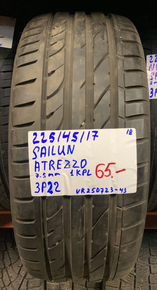 225/45R17 Sailun Atrezzo kesä 7,5mm / 7V