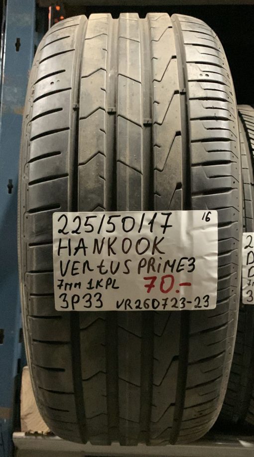 225/50R17 Hankook Ventus Prime 3 kesä 7mm / 7V