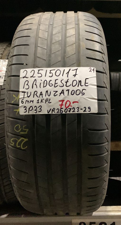 225/50R17 Bridgestone Turanza T005  kesä 6mm / 7V