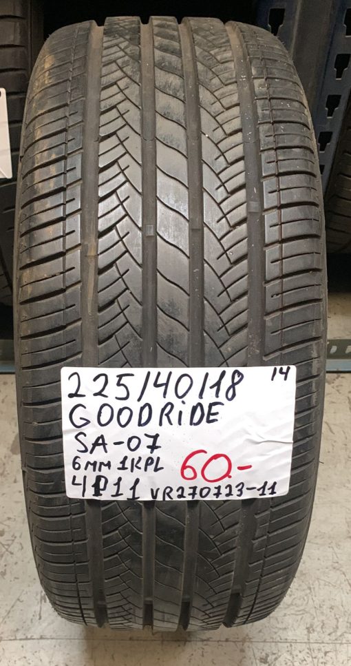 225/40R18 Goodride SA-07 kesä 6mm / 4P11