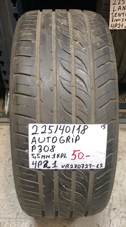 225/40R18 Autogrip P308 kesä 5,5mm / 4P21