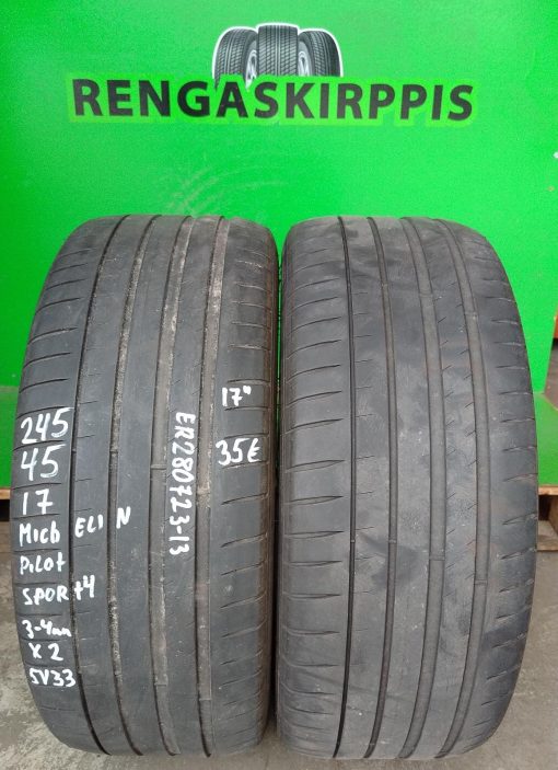 245/45R17 Michelin Pilot Sport 4 kesä 3-4mm
