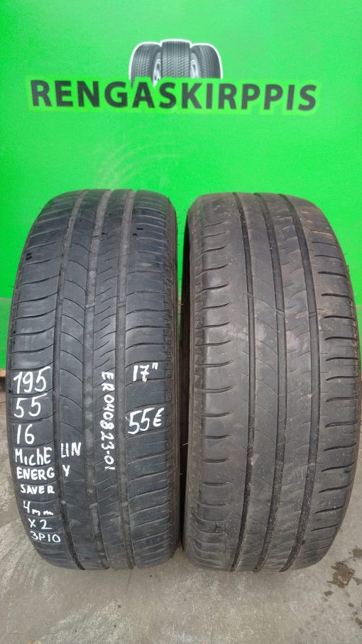 195/55R16 Michelin Energy Saver kesä 4mm / K2