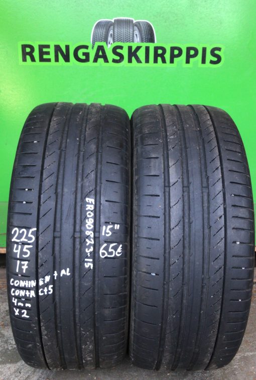 225/45R17 Continental Contact 5 kesä 4mm / 5V33