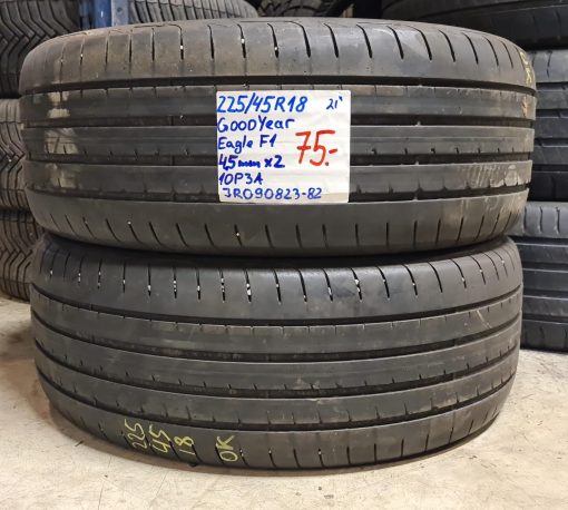 225/45R18 GoodYear Eagle F1 kesä 4,5mm / 10P3A