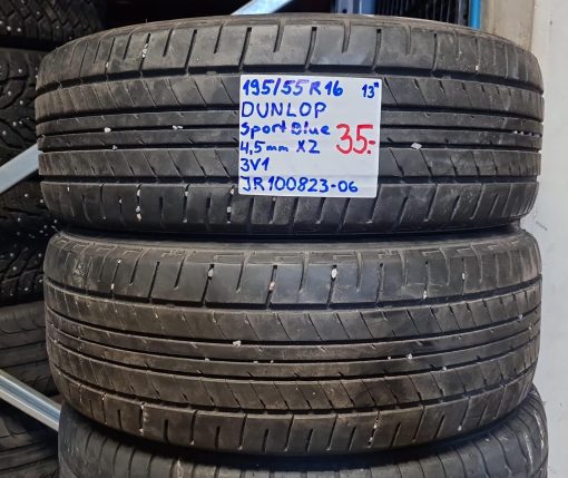 195/55R16 Dunlop Sport Blue kesä 4,5mm / 3V1