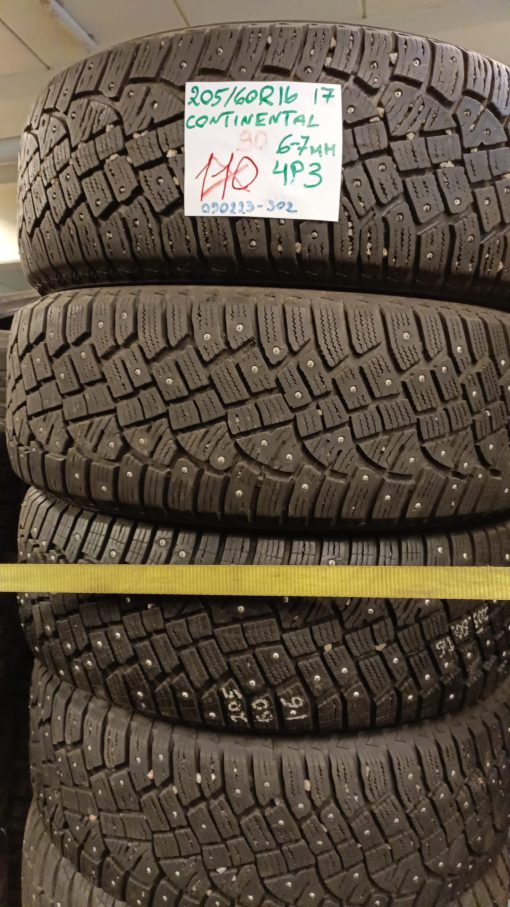 205/60R16 Continental nasta 6-7mm / 4P3