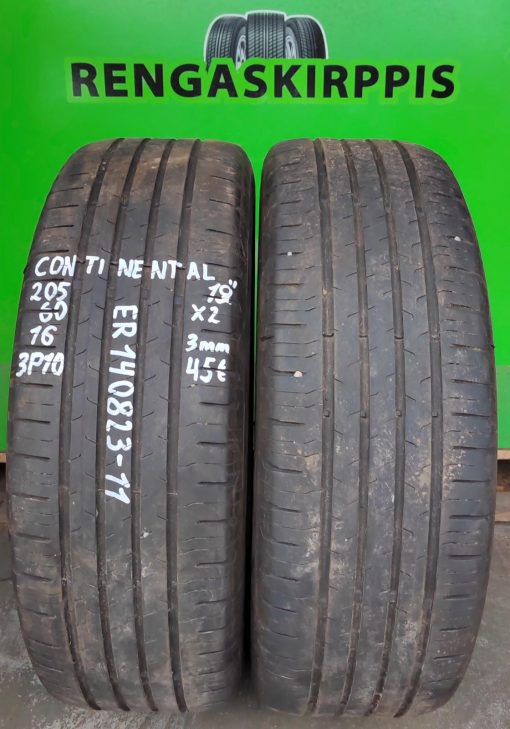 205/60R16 Continental kesä 3mm / 3P16