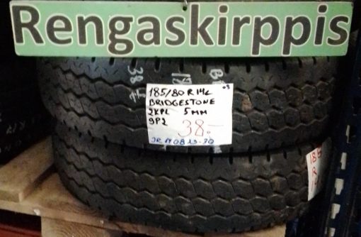 185/80R14c Bridgestone kesä 5mm / 9P2