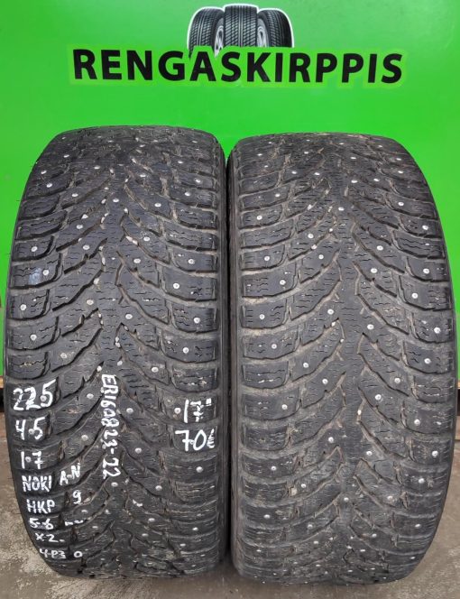 225/45R17 Nokian HKPL 9 nasta 5-6mm / 4P57