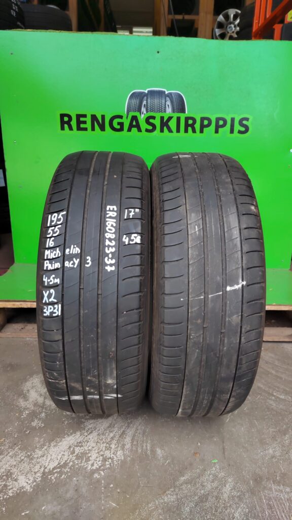 195/55R16 Michelin Primacy 3 kesä 4-5mm / 3P31
