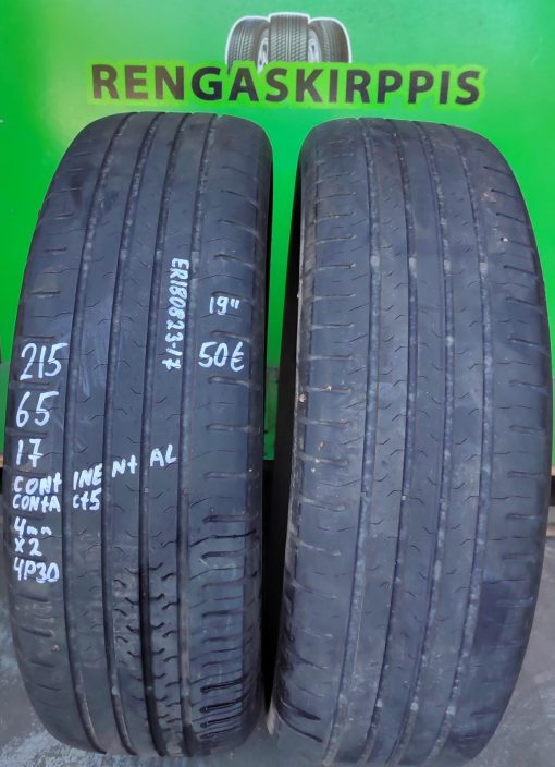215/65R17 Continental Contact 5 kesä 4mm / 5V15
