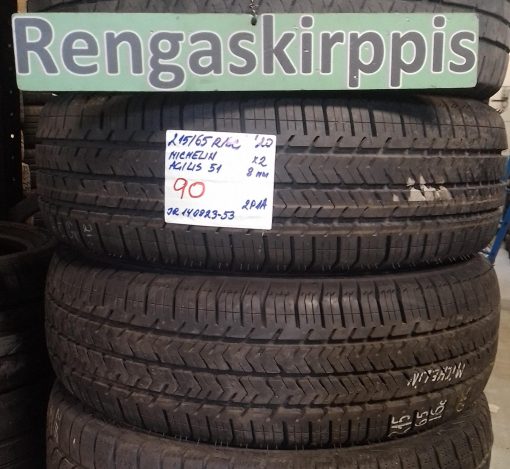 215/65R16c Michelin Agilis 51 kesä 8mm / K1-V
